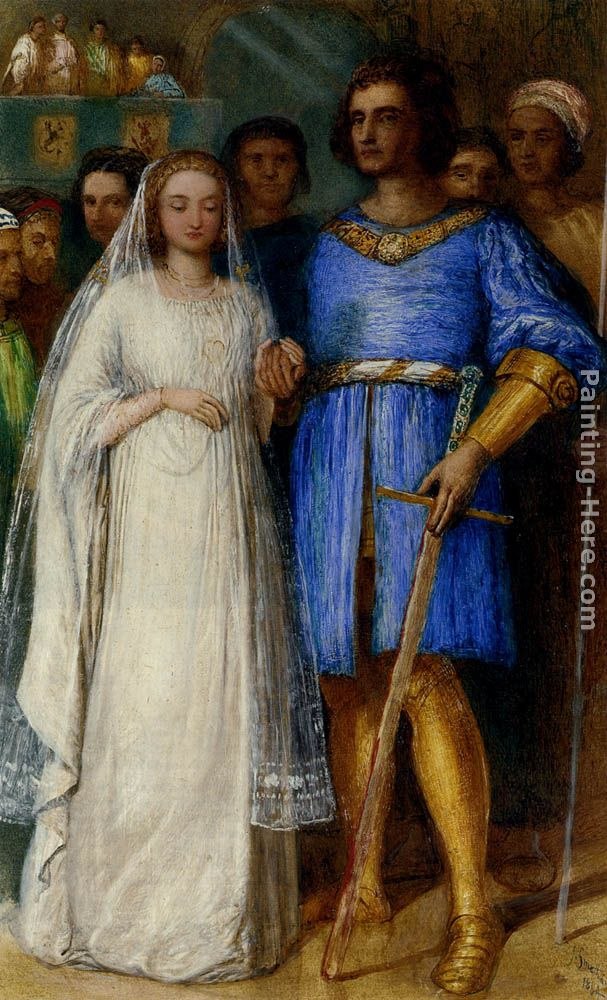 James Smetham The Knight's Bridal